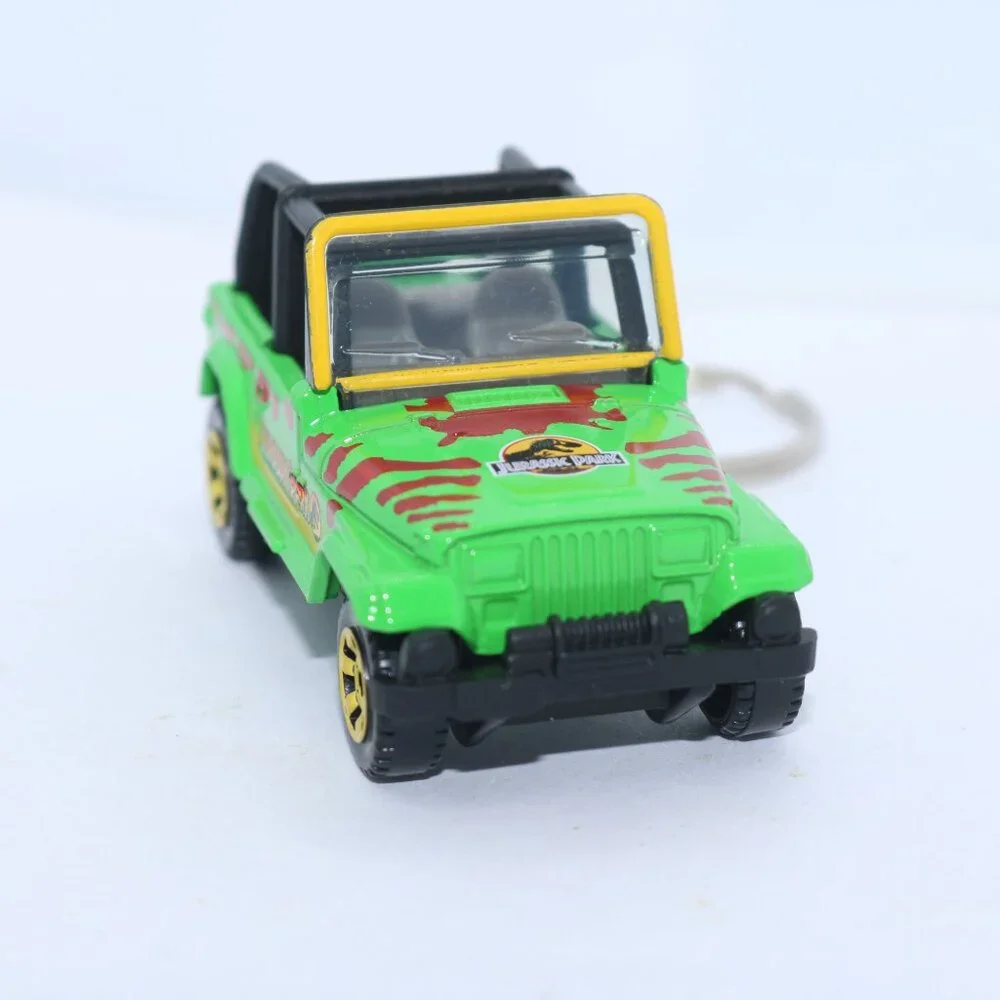 Matchbox 1993 Jurassic Park tour jeep custom keychain 1/64 scale